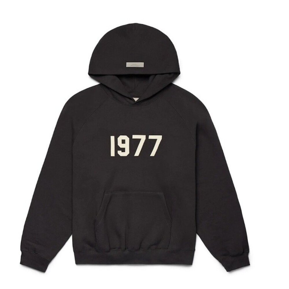 Fear of God Essentials Hoodie 1977 'Iron' Men's L Size Oversized Heavyweight NWT